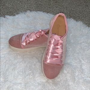 Pink ribbon shoes